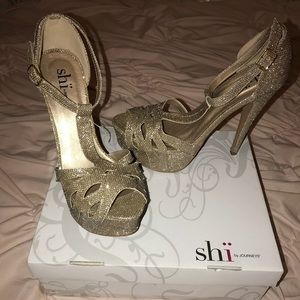 Fancy Champagne Gold Heels